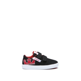 Kids Supra Low Top Shoes TODDLER STACKS II V Black/Risk Red/white | AU-40501